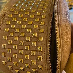 NWT HTF MICHAEL Kors Rhea Studded Leather Belt Waistbelt Fanny Bag in Rose